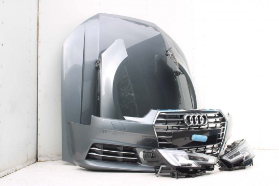 AUDI A4 8W PRZÓD maska błotniki zderzak pas przedni lampy wzmocnienie lampa FULL LED 0C0C LX7R szary 8W0941033 8W0941034 B9 0C