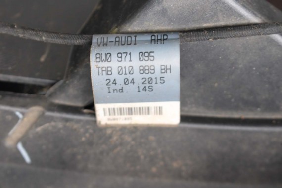 AUDI A4 8W PRZÓD maska błotniki zderzak przedni 0C0C LX7R szary 8W0807065 8W0807611 8W0821105A 8W0821106A 8W0823029 8W0807681 0C