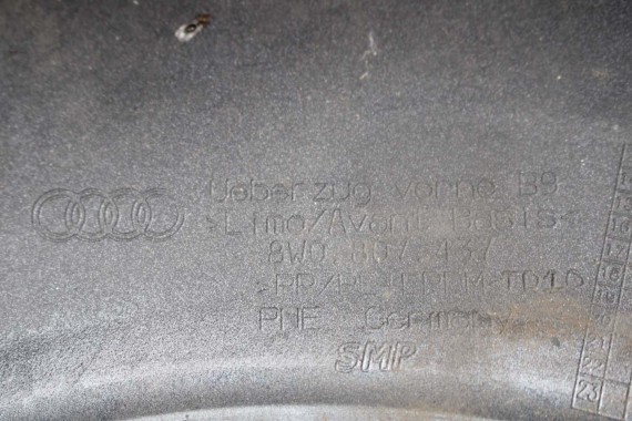 AUDI A4 8W PRZÓD maska błotniki zderzak przedni 0C0C LX7R szary 8W0807065 8W0807611 8W0821105A 8W0821106A 8W0823029 8W0807681 0C