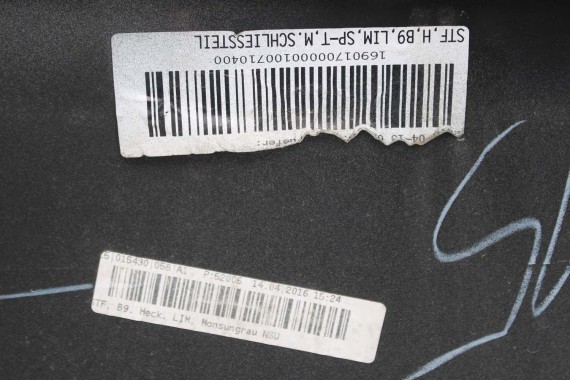 AUDI A4 SEDAN TYŁ ZDERZAK tylny + KLAPA BAGAŻNIKA 8W B9 0C LX7R szary ZESTAW KOMPLET 8W5827025 8W5807511F 8W5807067 8W0807521H