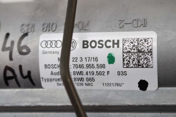 AUDI A4 A5 8W KIEROWNICY KOLUMNA 8W0419502F 8W0 419 502 F przekładnia kierownicza 8W0419502F 8W0419501G 8W0419502F 8W0419501G F5