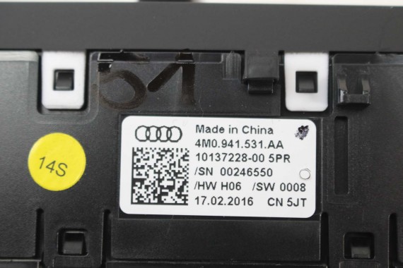 AUDI A4 A5 Q7 PRZEŁĄCZNIK ŚWIATEŁ 4M0941531AA 4M0941531N 4M0941531N 4M0941531AA 4M0941531N 4M0941531AA WŁĄCZNIK 4M0941531AA 8W