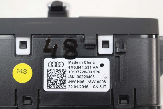 AUDI A4 A5 Q7 PRZEŁĄCZNIK ŚWIATEŁ 4M0941531AA 4M0941531N 4M0941531N 4M0941531AA 4M0941531N 4M0941531AA WŁĄCZNIK 4M0941531AA 8W