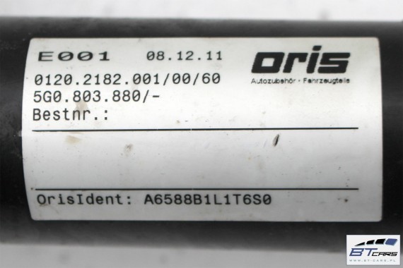VW GOLF 7 VII HAK HOLOWNICZY + BELKA TYŁ tylna zderzaka 5G0803880 5G0 803 880 5G0803880 5G0803880A 5G0803880 5G0803880 5G0803880