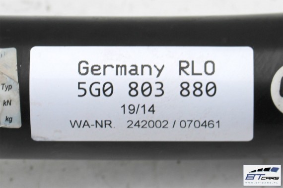 VW GOLF 7 VII HAK HOLOWNICZY + BELKA TYŁ tylna zderzaka 5G0803880 5G0 803 880 5G0803880 5G0803880A 5G0803880 5G0803880 5G0803880