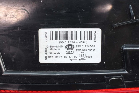 AUDI A4 8W SEDAN LAMPY LED TYLNE TYŁ 8W5945091C 8W5945092C 8W5945093C 8W5945094C 8W5 945 091 C lampa 8W B9 8W5945091B 8W5945092B