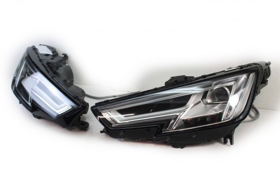 AUDI A4 8W PRZÓD maska błotniki zderzak + TYŁ klapa lampy + DRZWI lewa prawa strona PAKIET 2Y2Y LS9R Biały + FELGI 8W0941034 B9