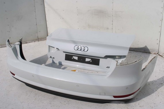 AUDI A4 8W PRZÓD maska błotniki zderzak + TYŁ klapa lampy + DRZWI lewa prawa strona PAKIET 2Y2Y LS9R Biały + FELGI 8W0941034 B9