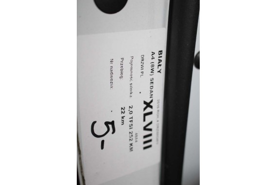 AUDI A4 SEDAN 8W B9 LS9R DRZWI LEWE PRZÓD + TYŁ STRONA LEWA przednie + tylne 2 sztuki 2Y2Y 8W0831051 8W5833051 8W0831051A białe