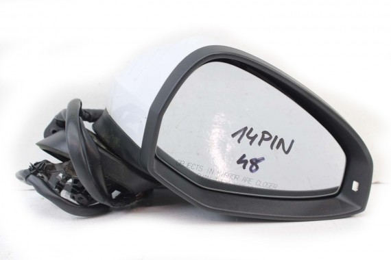 AUDI A4 LUSTERKO DRZWI PRAWE 14 pin 8W LS9R zewnętrzne pinów kabli przewodów 14pin LS9R biały 2Y2Y 8W1857410 8W0857536 8W0949102