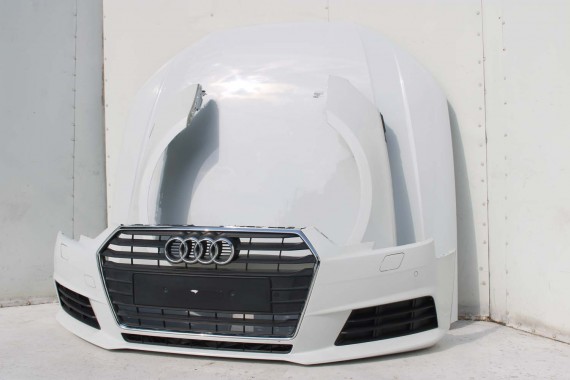 AUDI A4 8W PRZÓD maska błotniki zderzak przedni 2Y2Y LS9R Biały B9 8W0807065 8W0807611 8W0821105A 8W0821106A 8W0823029 8W0807681