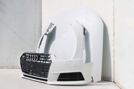 AUDI A4 8W PRZÓD maska błotniki zderzak przedni 2Y2Y LS9R Biały B9 8W0807065 8W0807611 8W0821105A 8W0821106A 8W0823029 8W0807681