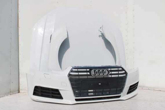 AUDI A4 8W PRZÓD maska błotniki zderzak przedni 2Y2Y LS9R Biały B9 8W0807065 8W0807611 8W0821105A 8W0821106A 8W0823029 8W0807681