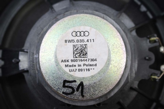 AUDI A4 SEDAN GŁOŚNIKI NAGŁOŚNIENIE 8W5035412 8W5035411 8W0035415 8W0035454 8W0035399 8W5035399 KOMPLET GŁOŚNIKÓW ZESTAW GŁOŚNIK