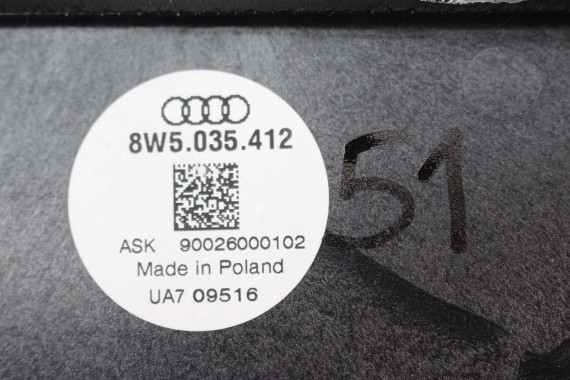 AUDI A4 SEDAN GŁOŚNIKI NAGŁOŚNIENIE 8W5035412 8W5035411 8W0035415 8W0035454 8W0035399 8W5035399 KOMPLET GŁOŚNIKÓW ZESTAW GŁOŚNIK