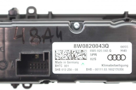 AUDI A4 A5 Q5 PANEL KLIMATYZACJI 8W0820043Q 8W0820043M 8W0820043A 8W0820043AM przód moduł sterownik nawiewu klimy 8W 80A B9 F5