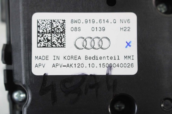 AUDI A4 A5 PANEL MMI GAŁKA STEROWANIA MMI 3G+ 8W0919614Q 8W0919614Q 8W0 919 614 Q 8W 8W0919614Q 8W0919614G 8W0919614Q 8W0919614G