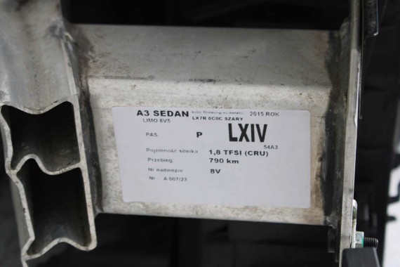 AUDI A3 SEDAN PAS PRZEDNI CHLODNICA WENTYLATOR wody klimatyzacji wzmocnienie przód + BELKA CHŁODNICE 8V 5Q0959455AN 5Q0121203CB