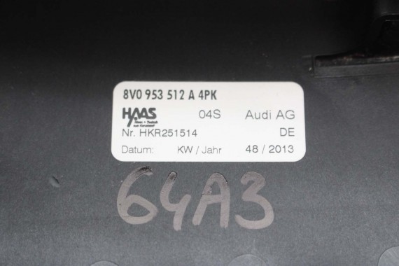 AUDI A3 OBUDOWA KIEROWNICY TEMPOMAT 8V0953512A 8V1953491 8V0953512J 8V0 953 512 A 8V0953512A 8V1953491 8V1953491 8V0953512A 8V