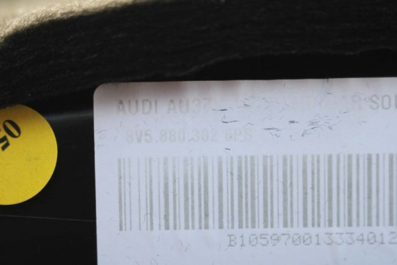 AUDI A3 SCHOWEK KONSOLI PASAŻERA PRAWY 8V5880302 8V5 880 302 8V 8V5880302 8V5880302A 8V5880302 8V5880302A kolor 6PS czarny USA