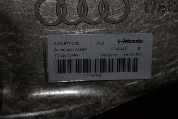 AUDI A4 SEDAN SZYBERDACH 8W5877041A 8W5 877 041 A 8W B9 8W5877041 8W5877071 3G5877795 8W5877049 8W5877049A 8W5877049B 8W5877255