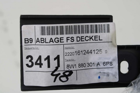 AUDI A4 A5 SCHOWEK KONSOLI KIEROWCY 8W1880301A 8W1 880 301 A 8W1880301A 8W 6PS czarny 8W1880301A 8W1880301 8W1880301D 8W1880301