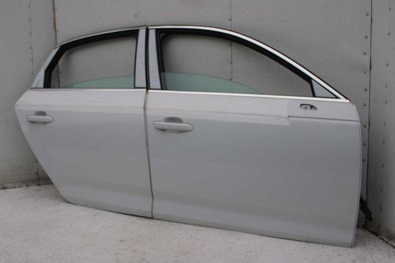 AUDI A4 SEDAN DRZWI PRAWE PRZÓD + TYŁ STRONA PRAWA przednie + tylne 2 sztuki 2 szt. 8W B9 biały LS9R 2Y2Y 8W0831052 8W5833052