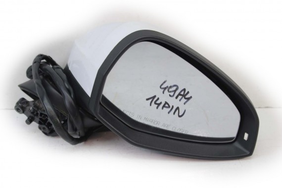 AUDI A4 LUSTERKO DRZWI PRAWE 14 pin 8W LS9R zewnętrzne pinów kabli przewodów 14pin LS9R biały 2Y2Y 8W1857410 8W0857536 8W0949102