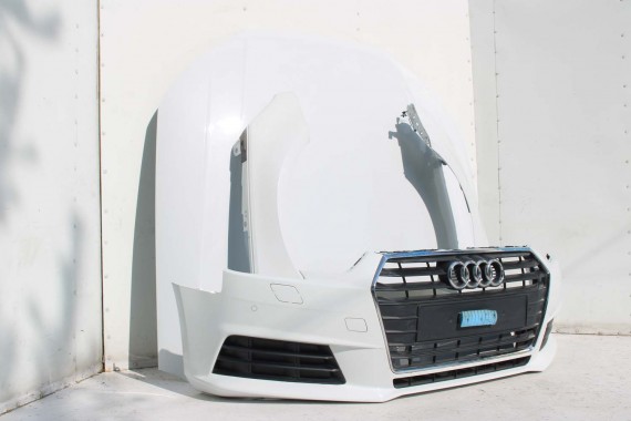 AUDI A4 8W PRZÓD maska błotniki zderzak przedni 2Y2Y LS9R Biały B9 8W0807065 8W0807611 8W0821105A 8W0821106A 8W0823029 8W0807681