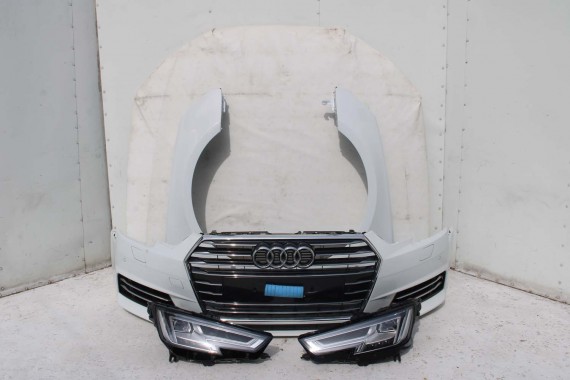 AUDI A4 8W PRZÓD maska błotniki zderzak pas przedni lampy wzmocnienie lampa FULL LED 2Y2Y LS9R Biały 8W0941033 8W0941034 T9 B9