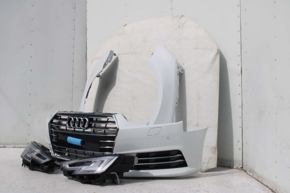 AUDI A4 8W PRZÓD maska błotniki zderzak pas przedni lampy wzmocnienie lampa FULL LED 2Y2Y LS9R Biały 8W0941033 8W0941034 T9 B9