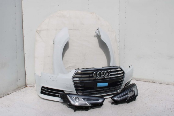 AUDI A4 8W PRZÓD maska błotniki zderzak pas przedni lampy wzmocnienie lampa FULL LED 2Y2Y LS9R Biały 8W0941033 8W0941034 T9 B9