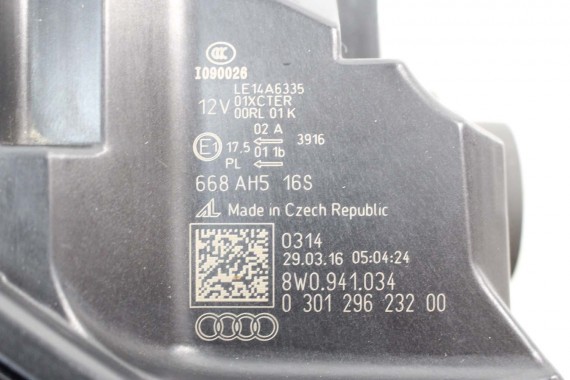 AUDI A4 8W PRZÓD maska błotniki zderzak pas przedni lampy wzmocnienie lampa FULL LED 2Y2Y LS9R Biały 8W0941033 8W0941034 T9 B9