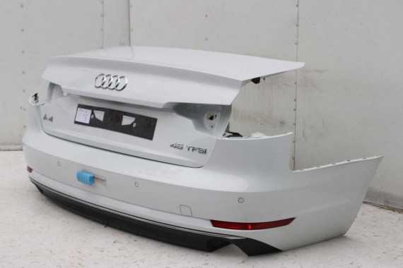 AUDI A4 SEDAN TYŁ ZDERZAK tylny + KLAPA BAGAŻNIKA 8W B9 2Y2Y LS9R biały ZESTAW KOMPLET 8W5827025 8W5807511 8W5807067 8W5807521