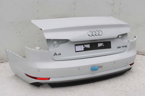 AUDI A4 SEDAN TYŁ ZDERZAK tylny + KLAPA BAGAŻNIKA 8W B9 2Y2Y LS9R biały ZESTAW KOMPLET 8W5827025 8W5807511 8W5807067 8W5807521