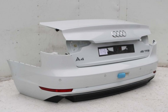 AUDI A4 SEDAN TYŁ ZDERZAK tylny + KLAPA BAGAŻNIKA 8W B9 2Y2Y LS9R biały ZESTAW KOMPLET 8W5827025 8W5807511 8W5807067 8W5807521