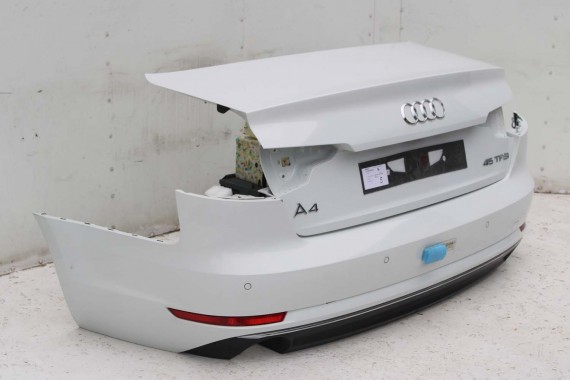 AUDI A4 SEDAN TYŁ ZDERZAK tylny + KLAPA BAGAŻNIKA 8W B9 2Y2Y LS9R biały ZESTAW KOMPLET 8W5827025 8W5807511 8W5807067 8W5807521
