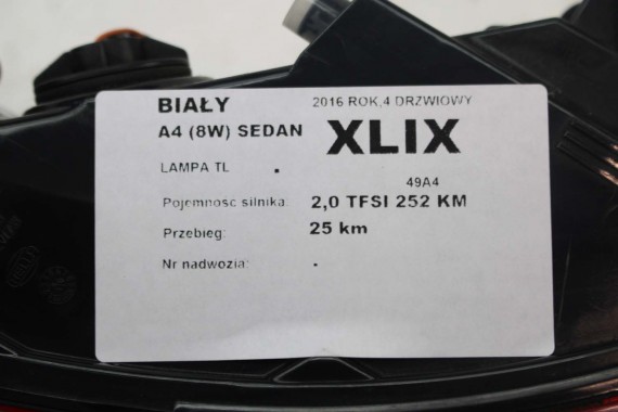AUDI A4 8W SEDAN LAMPY LED TYLNE TYŁ 8W5945091C 8W5945092C 8W5945093C 8W5945094C 8W5 945 091 C lampa 8W B9 8W5945091B 8W5945092B