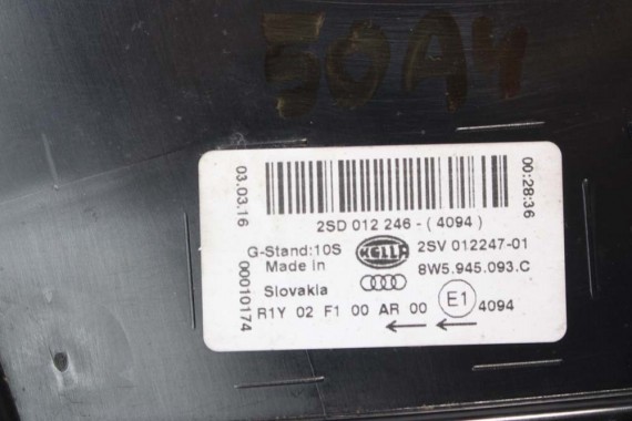 AUDI A4 8W SEDAN LAMPY LED TYLNE TYŁ 8W5945091C 8W5945092C 8W5945093C 8W5945094C 8W5 945 091 C lampa 8W B9 8W5945091B 8W5945092B