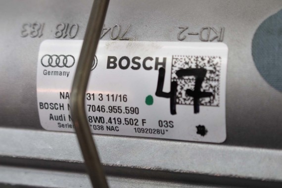 AUDI A4 A5 8W KIEROWNICY KOLUMNA 8W0419502F 8W0 419 502 F przekładnia kierownicza 8W0419502F 8W0419501G 8W0419502F 8W0419501G F5
