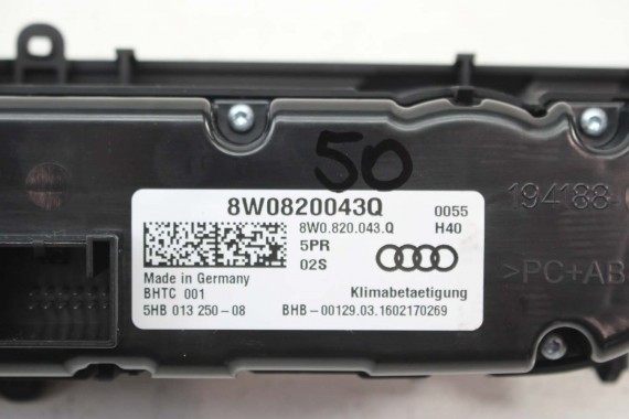 AUDI A4 A5 Q5 PANEL KLIMATYZACJI 8W0820043Q 8W0820043M 8W0820043A 8W0820043AM przód moduł sterownik nawiewu klimy 8W 80A B9 F5
