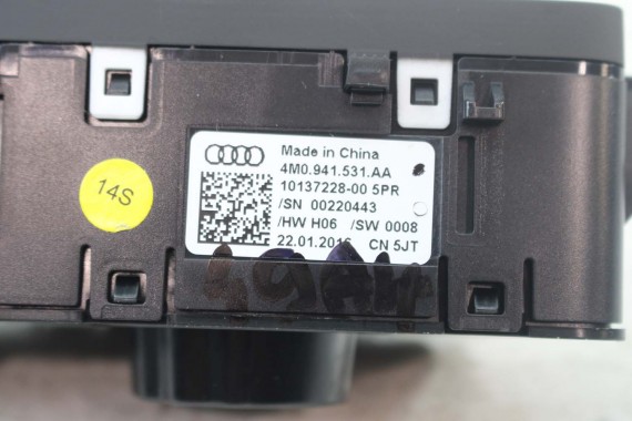 AUDI A4 A5 Q7 PRZEŁĄCZNIK ŚWIATEŁ 4M0941531AA 4M0941531N 4M0941531N 4M0941531AA 4M0941531N 4M0941531AA WŁĄCZNIK 4M0941531AA 8W