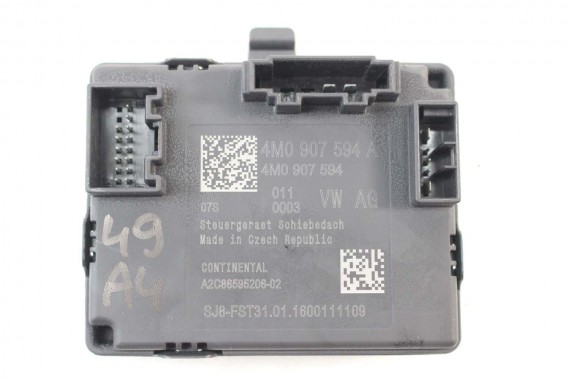 AUDI A4 A5 Q7 STEROWNIK SZYBERDACHU 4M0907594 moduł 4M0 907 594 8W 4M 4M0907594 4M0907594A 4K0907594AA 4K0907594AB 4M0907594
