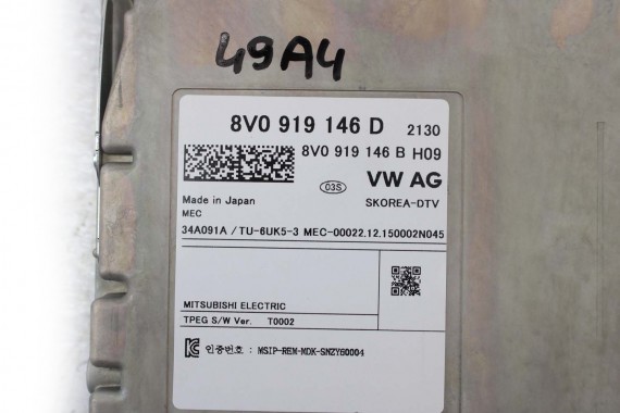 AUDI A4 A6 A7 Q7 TT TUNER TV 8V0919146D 8V0919146B 8V0919146D DVB DTV moduł sterownik 8V0919146 8V0919146D 8V0919146B 8V0919146D