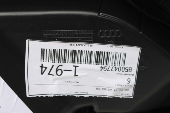 AUDI A4 8W BOCZEK BOCZKI DRZWI drzwiowe tapicerka SEDAN 8W 8W5 B9 skóra kolor czarny 8W1867103 8W1867104 8W0867303 8W0867304