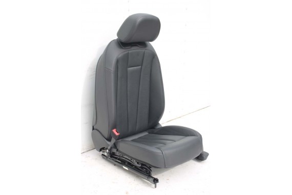 AUDI A4 8W SEDAN FOTELE KOMPLET FOTELI siedzeń siedzenia fotel tapicerka 8W5 8W skóra kolor czarny B9 fotele tapicerka czarna 8W