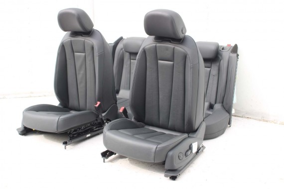 AUDI A4 8W SEDAN FOTELE KOMPLET FOTELI siedzeń siedzenia fotel tapicerka 8W5 8W skóra kolor czarny B9 fotele tapicerka czarna 8W