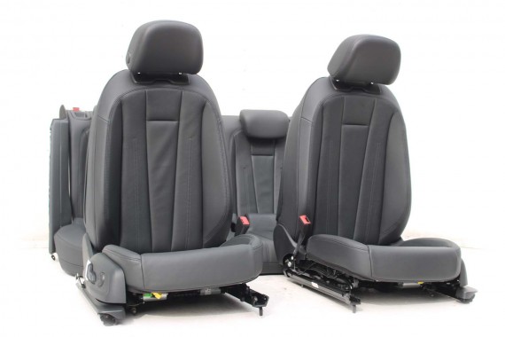 AUDI A4 8W SEDAN FOTELE KOMPLET FOTELI siedzeń siedzenia fotel tapicerka 8W5 8W skóra kolor czarny B9 fotele tapicerka czarna 8W