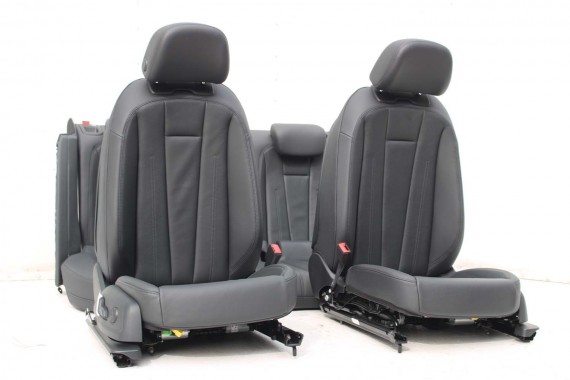 AUDI A4 8W SEDAN FOTELE KOMPLET FOTELI siedzeń siedzenia fotel tapicerka 8W5 8W skóra kolor czarny B9 fotele tapicerka czarna 8W