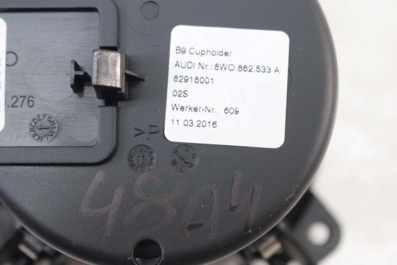 AUDI A4 A5 UCHWYT NA KUBEK PODŚWIETLANY 8W0862533A 8W0863276 8W0 862 533 A 8W0 863 276 8W0862533 8W0862533B 8W0862533C Ambiente
